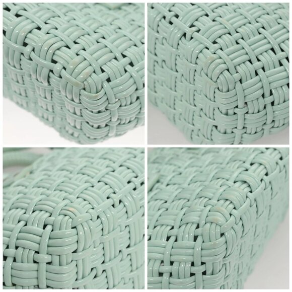 BALENCIAGA Hand Bag Vinyl 2way Green Silver Auth - Picture 16 of 16